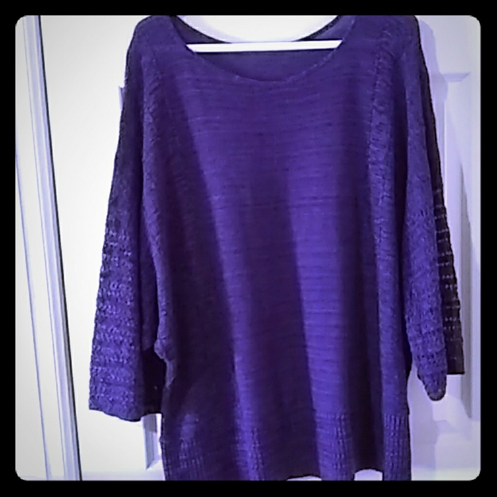 Dolman Style Purple Sweater